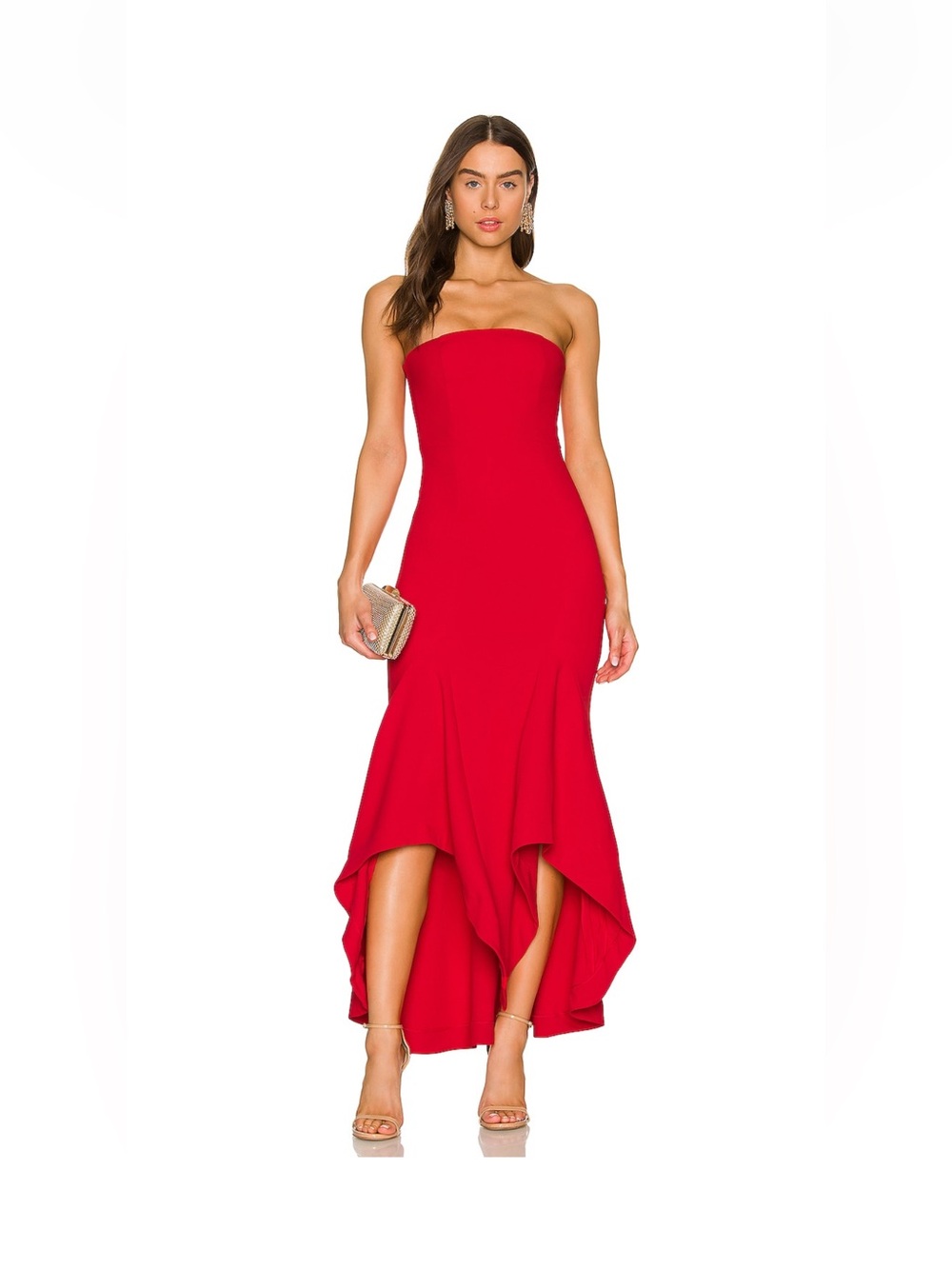 Lovers and Friends Urgonia Gown in Berry Red. Size Medium.